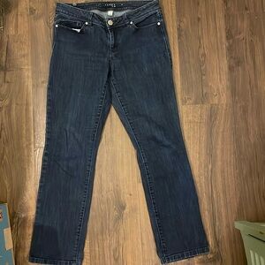 LC Lauren Conrad slim boot dark wash stretch denim jeans